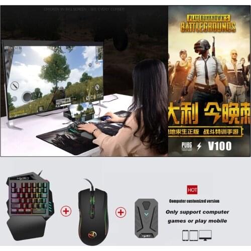 D08B Wired Game Converter for PUBG Mobile Gamepad Gaming Keyboard Mouse Converter Adapter Keyboard and Mouse Converter
