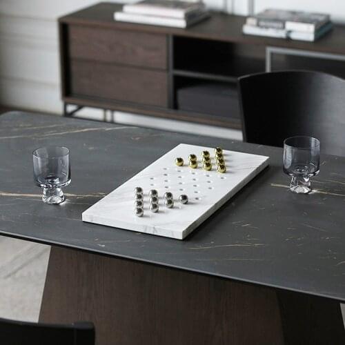 Modern Marble Desktop Checkers Decoration Home Living Room New House Sales Office Chessboard Ornaments Creative Decoration Arts