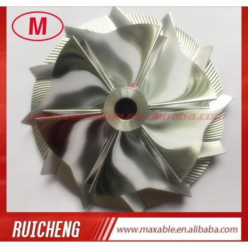 T04E 448048-0004 53.87/76.07mm 6+6 blades turbocharger billet/milling/aluminum 2618 compressor wheel for 451567-0001/452240-0001
