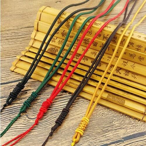 Tongxin Rope Long Sweater Jadeware DIY Hand Knitted Hanging Jadeite Pendant Necklace