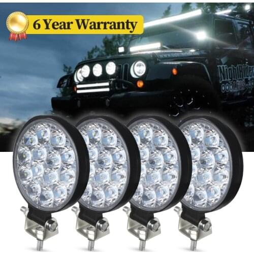 XINFOK Truck Lights 24 V 12 Volt Universal 42W 3030 SMD 6500K FSO Flash Light Auto for 4WD 4X4 Headlight Lamp