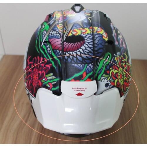 RX7X RR5 Motorcycle Rear Trim Helmet Spoiler For ARAI RX7X RX-7X RR5 VZ-Ram RX7V Helmet Spoiler Accessories