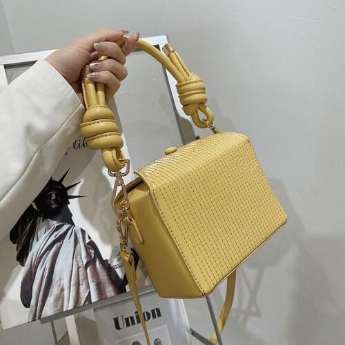 New style womens handbag fashion one shoulder slant span bag hard shell small square bag texture foreign style womens bag