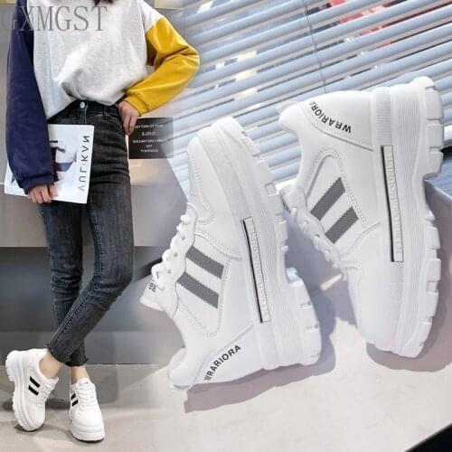 The New Spring 2021 New Fashion Womens Shoes Sneakers Show High Running Shoes Platform Comfortable Breathable Trend