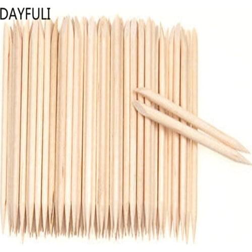 100 Pcs Nail Art Design Orange Wood Stick Sticker Remover Manicure Pedicure Care Nail Art Tool Art Equipment for Manicures