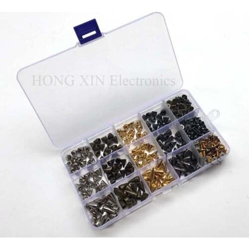180pcs/set Punk rivet Spike rivets Cone Spikes Screwback Studs Craft Cool Rivets (Silvery, Gun Black, Bronze,Golden)