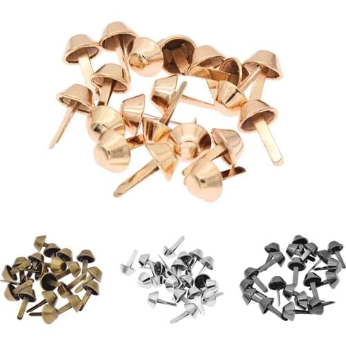 20pcs Bucket Nails Decorations Metal Leather Screws 12mm Bag Purse Rivets Studs Two Feet Handbag