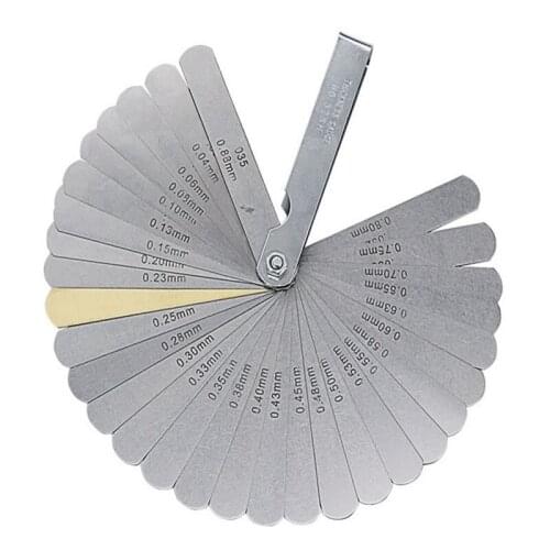 32 Blade Gauges Feeler Gauge Dual Reading Combination Ruler For Metric& SAE Meas