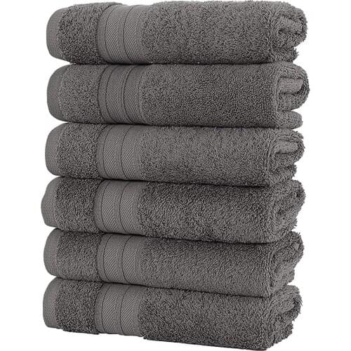6pcs Bathroom Towels Soft Absorbent And Thick Cotton Towels Soft Absorbent Hand Towels Bathroom Supplies For Drying Hair #YL10