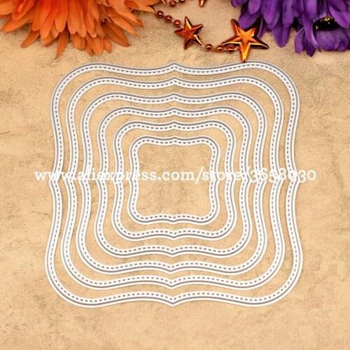 6pcs Sewing Thread Cute Frame Metal Die cutting Dies For DIY Scrapbooking Photo Album Decorative Embossing Folder Stencile