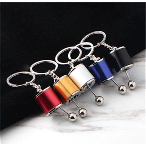 Six Speed Removable Transmission Gear Shift Gearshift Knob Gearbox Keychain Keyring Key Chain Keyfob Mini Zinc Alloy Car Truck