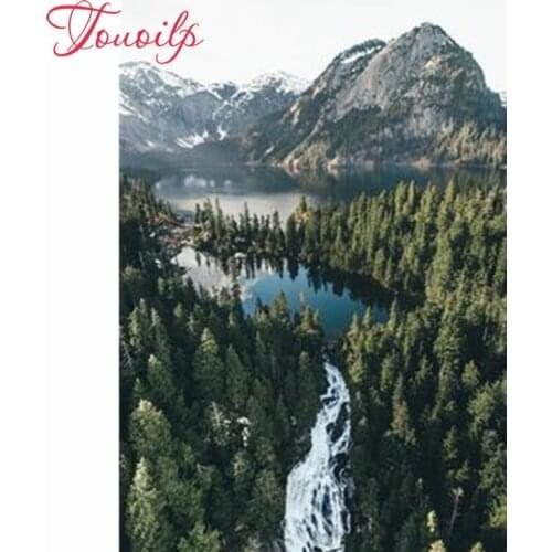 TOUOILP DIY Full Square/round Diamond Painting Mountain scenery DIY Diamond Embroidery Cross Stitch Rhinestone Mosaic Home Decor