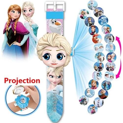 Frozen pony mickey mouse Marvel Spiderman Ironman Superhero Childrens Watch toy Action Figures For Kids Princess Christmas Gift