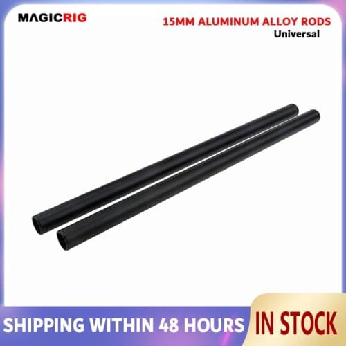 MAGICRIG 2PCS 15mm Aluminum Alloy Rods 30cm Long with inner M12 thread for DSLR Camera Rig 15mm Rods System Camera Rail Rods