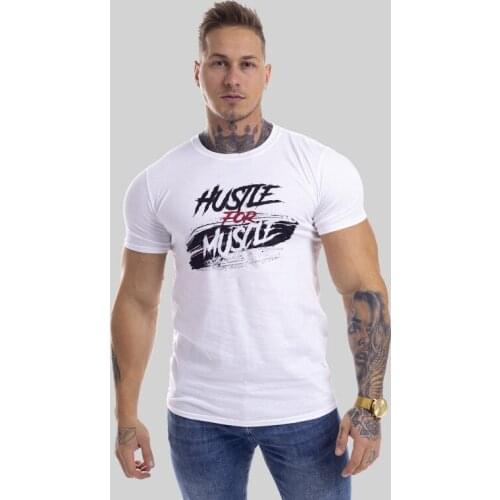 Muscle fitness brothers sports and leisure short-sleeved men Summer slim breathable plus size running training T-shirt