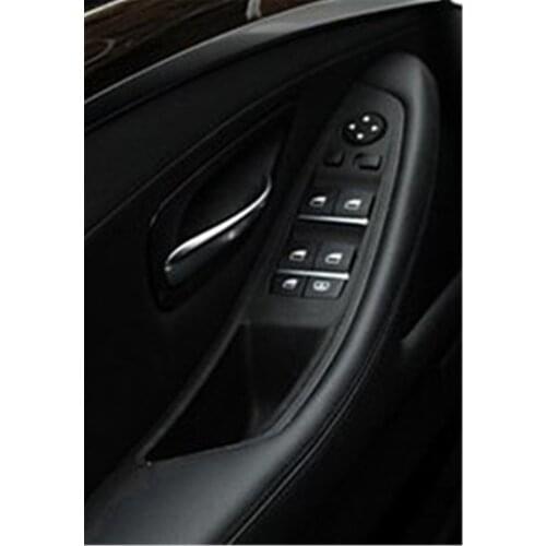 Car Left Hand Drive Interior Inner Door Handle Panel Cover Gray Beige Black Red-Wine Oyster Mocha For BMW 5 series F10 F11 F18