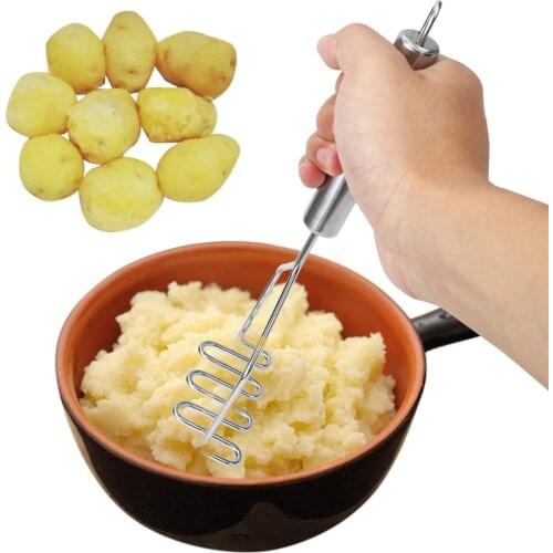 NICEYARD Potato Crusher Wave Shape Potato Masher 24cm Kitchen Tool Stainless Steel