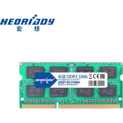 HEORIADY DDR3 laptop 4GB 1066MHz memoria Ram Notebook Memory sodimm