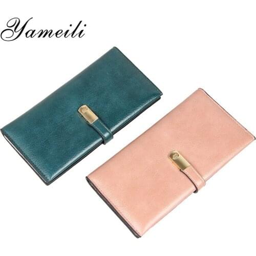 2020 New Style Womens Two-fold Large Capacity Clutch Korean-style Verticle Ultra-thin Wallet Large Bills Bit Wallet Clutch Bag
