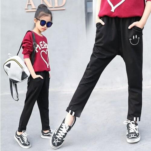 2017 Fall New Girls Children Korean Fashion Trends Personality Leisure Girls Haren Pants