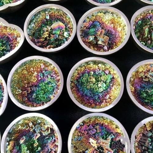 1PC bismuth crystal metal crystal ore progeny chemical element collection specimen mineral natural crystallization home ornament