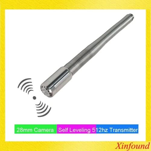 512hz Transmitter 28mm Long Spring Bendable Self-balance Pipe Inspection Camera Head Replacement Self Balance 12PCS white LEDS