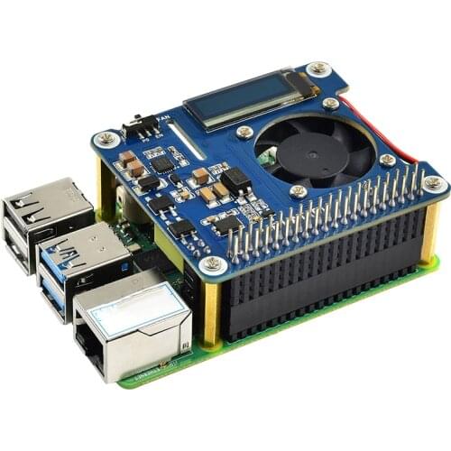 Power over Ethernet HAT for Raspberry Pi 4 Model B / 3B+ and 802.3Af PoE Network Expansion Board with OLED