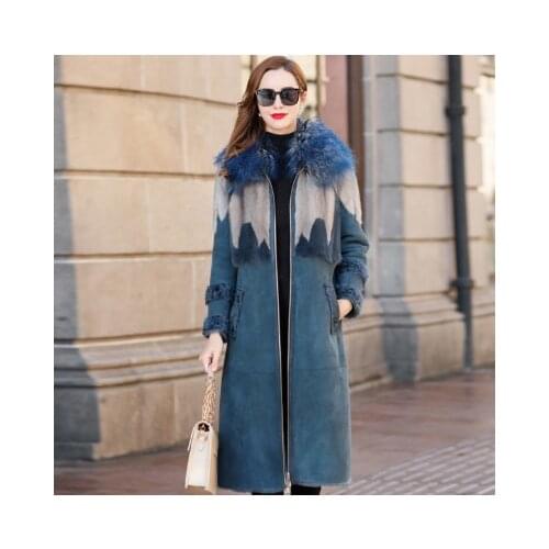 Luxury Double Faced Fur Coat 2020 Winter Jacket Women Natural Wool Fur Coat Female Mink Fur Genuine Leather Jacket MY