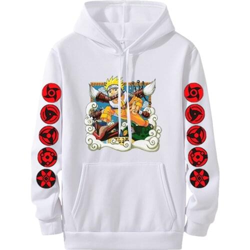 Japanese Anime Uzumaki Naruto Sasuke Kakashi Printing Graphic Hoodie Unisex Harajuku Style Sweatshirt Sports Casual Pullover Top