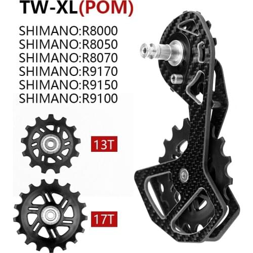 WUZEI Road Bike Rear Derailleur for Shimano R5800 R6800 R7000 R8000 R9000 Plastic 17T Pulley Ceramic Bicycle Derailleur