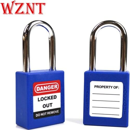 1pc NT-38S 38mm Dark Blue keyed differ keyed alike key same steel shackle safety lockout padlock with master key