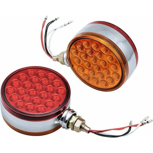 1PC Trailer Lights Round LED Side Marker Light Stop Turn Signal Tail Lights Lamp for Trucks Cars Trailers Lorry Tractors