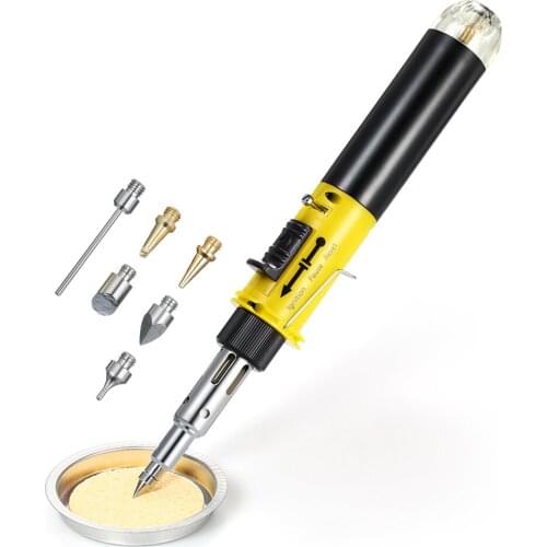 12 in 1 Gas Soldering Iron Professional Pen Type Butane Gas Dual Function Flame Ignitor Welding Tool Flame Torch Solder Iron