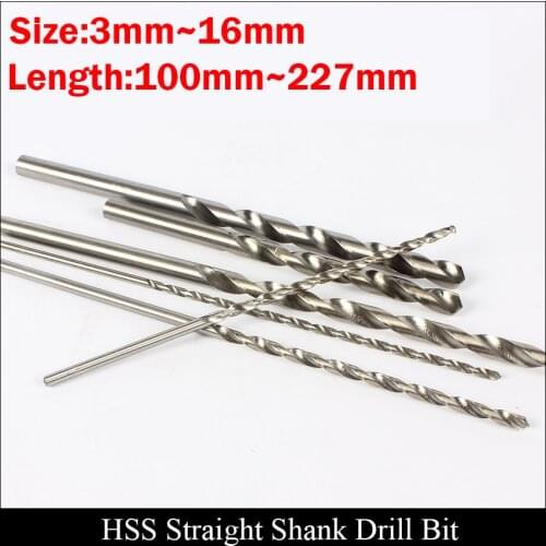 4.1mm 4.2mm 4.3mm 4.4mm 4.5mm 126mm Extra Long Plastic Metal Wood Brass AL High Speed Steel HSS Straight Shank Twist Drill Bit