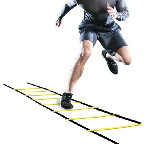 4m Soccer Ball Football Flexibility Speed Training Fitness Jumping Ladder Adjustable Flat Plastic Rungs For Safety For Football