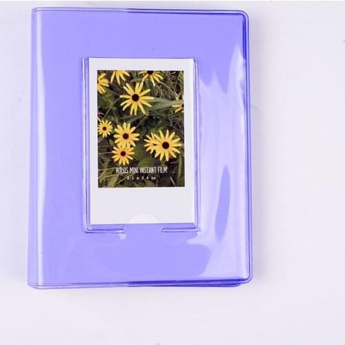 64/32 Pockets PVC Transparent Photo Album 3/5inch Plug-in Photocard Holder Business Card Bag Jelly Color Mini Polaroid Albums