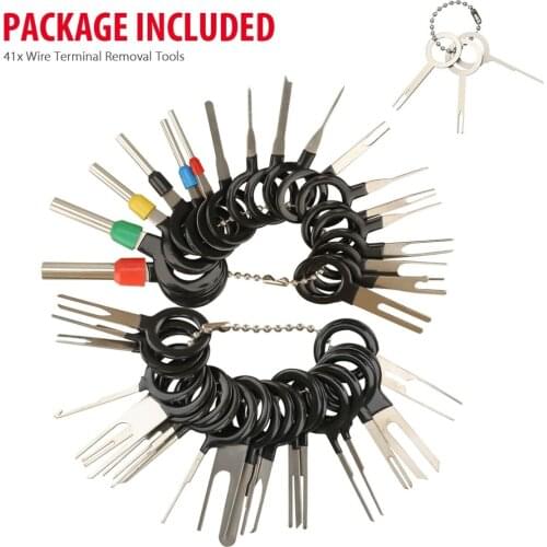 41pcs Automotive Electrical Wire Crimp Connector Extractor Kit Car Plug Terminal Remove Tool Set Key Pin Accessories