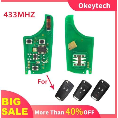 OkeyTech 433Mhz Car Remote Key Electronic Circuit Board For Opel/Vauxhall Astra J Corsa E Zafira C For Chevrolet 1/3/5PCS