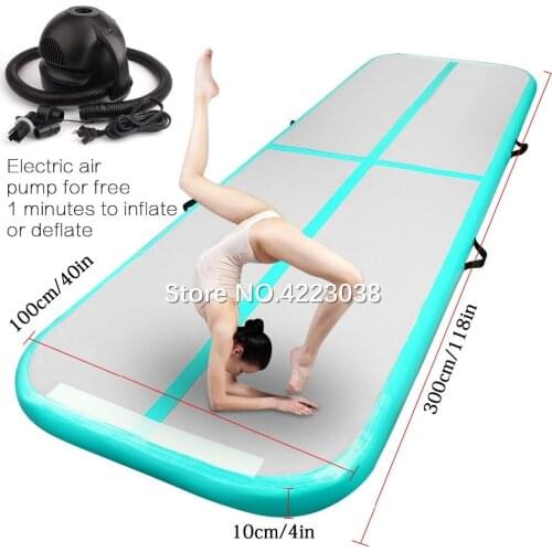 Free Shipping 3x1x0.1m Air Tumbling Track Gymnastics Cheer leading Inflatable Mat air track