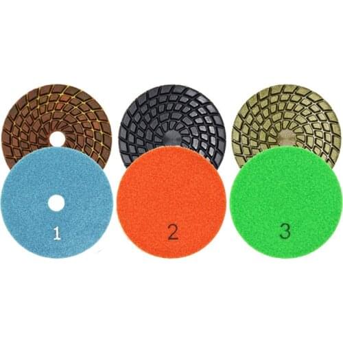 Diamond Resin 3-Step Polishing Pad Stone 6 MM Thick Marble Terrazzo Refurbished Ground Concrete Cured Floor