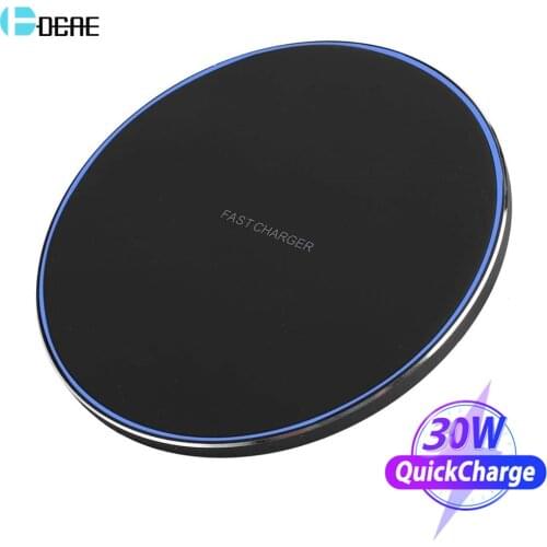 30W Quick Qi Wireless Charging Pad for Samsung S20 S10 Note 20 10 9 Type C Induction Fast Charger For iPhone 12 Pro 11 XS XR X 8
