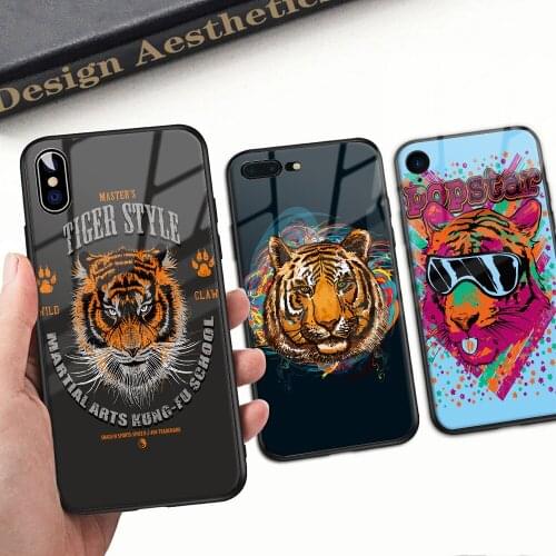 For Huawei Mate40 Animals Case Tempered Glass Case Hard Back Cover Gorgeous For Huawei Mate 9 10 20 30 Pro P10 20 30 Pro Nova 3e
