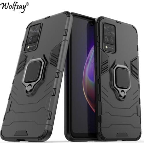 For Vivo V21 Case Bumper Armor Anti-knock Magnetic Suction Stand Full Cover For Vivo V21 Case Cover For Vivo V21 V 21 6.44 inch