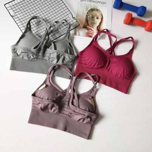 Energy Seamless Sports Bra Running Back Cross Strappy Yoga Bra With Removable Pads Brassiere Sport Woman Fitness Top Activewear