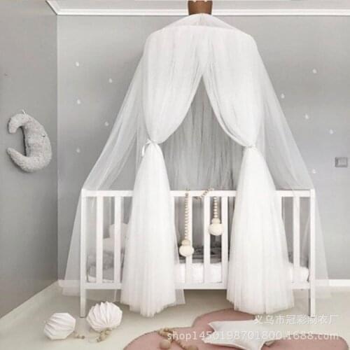 Ins explosions childrens room dome crib mosquito net tide summer palace wind bed curtain installation-free baby mosquito cover