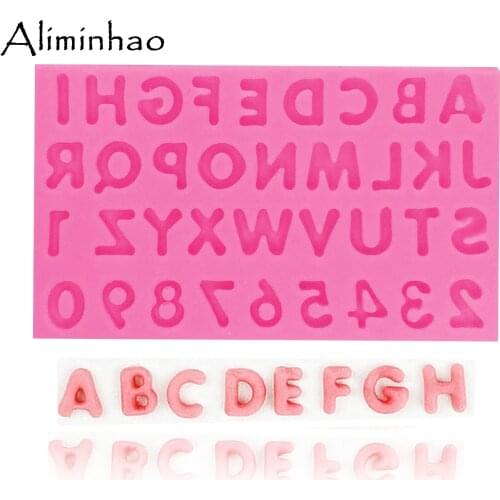 B1399 Cake Decorating Tools DIY number letter Sugarcraft silicone mold dessert Gumpaste fondant chocolate Resin Craft mould