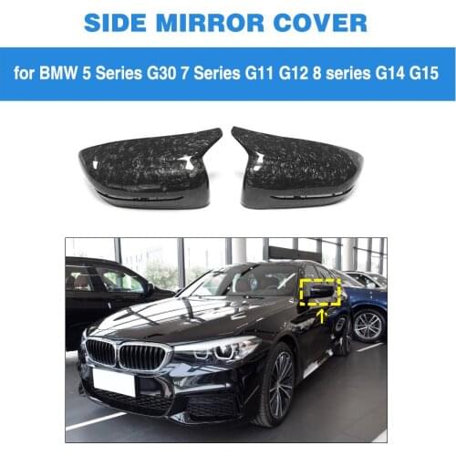 Forged Carbon Car Rearview Mirror Covers Caps For 5 Series G30 G38 7 Series G11 G12 2018 2019 2020 Side Mirror Covers Caps LHD