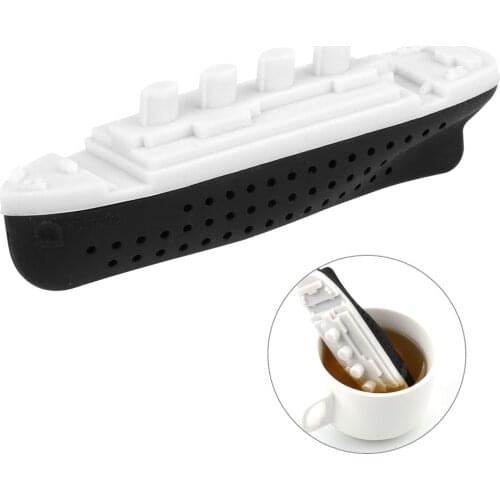 Teaware Herbal Filter Diffuser Tea Strainer Titanic Shape Tea Infuser Empty Silicone Tea Bags Creative Ship Style