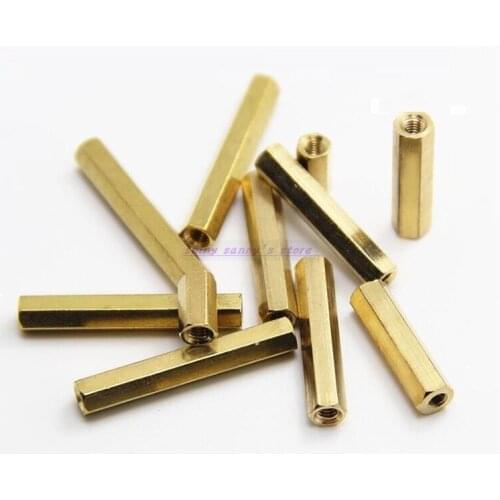 M3x5---M3x60mm Brass Hexagonal Threaded Double Pass Spacers Hexagon Copper Post Brand New