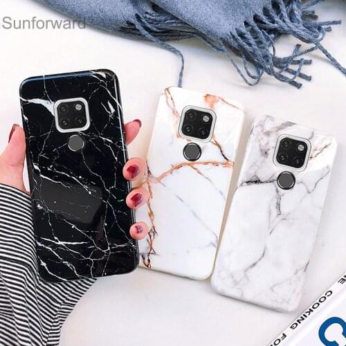 Mate 20 Lite Marble Case on For Coque Huawei Mate 20 Lite Case Soft TPU Back Cover For Huawei Mate 20 Pro Case Cover Phone Case